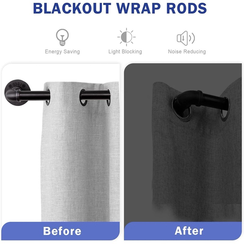 NiceCho 28" to 54" Long Window Curtain Rod sturdy hanger
