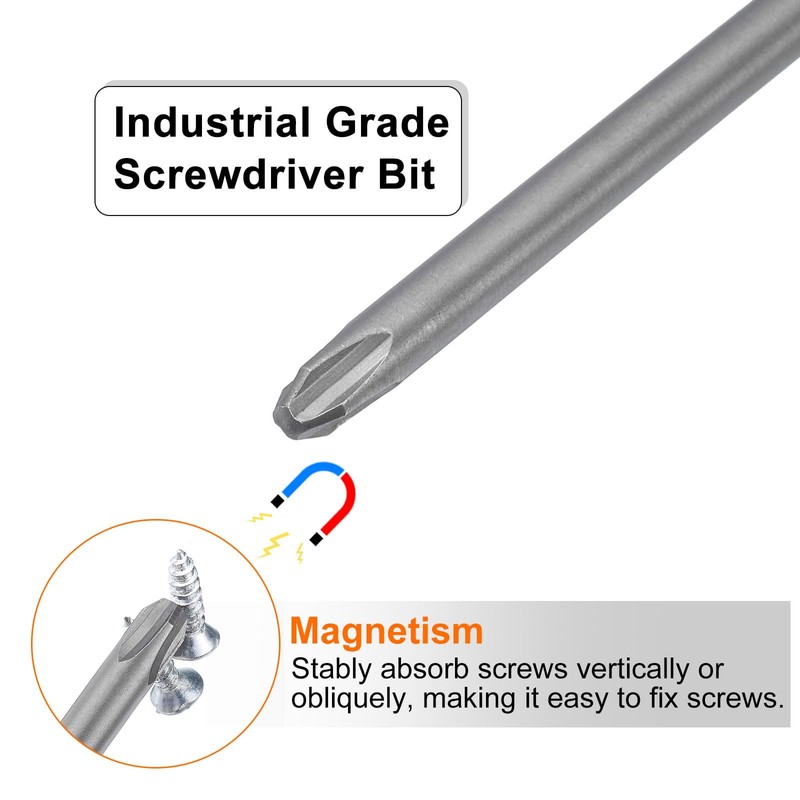 sourcing map 10pcs #00-#3 Phillips Screwdriver Bit Set PH00-PH3 1/4"