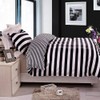 NTBAY 2 Pieces 100% Brushed Microfiber Striped Single Duvet Cover