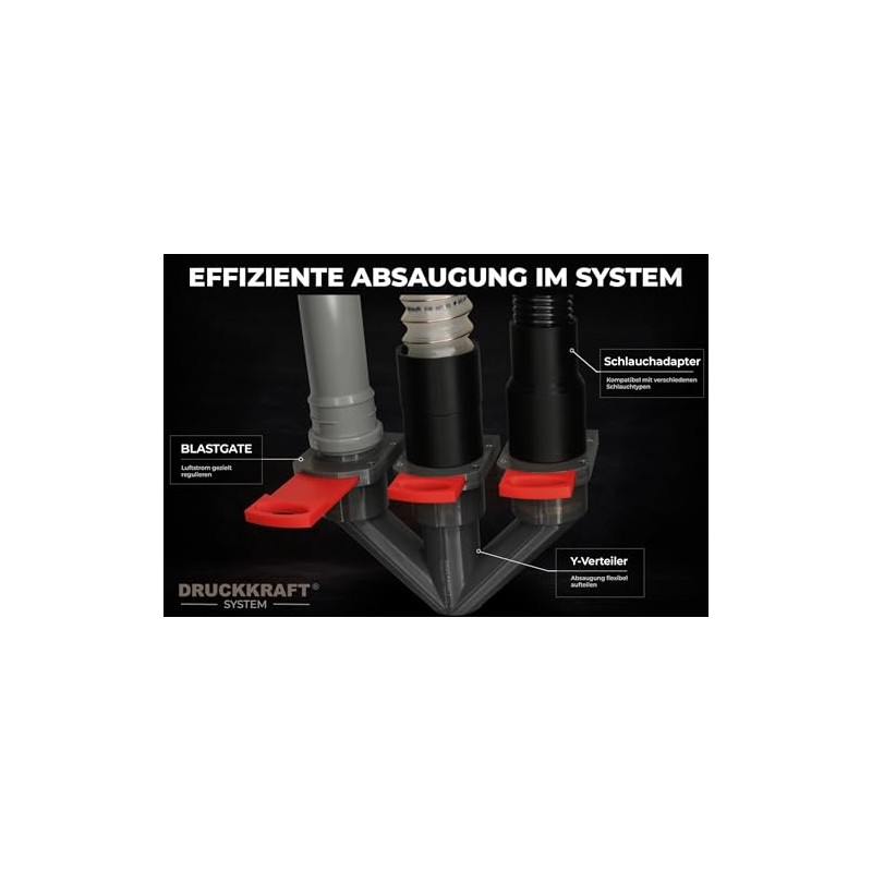 DRUCKKRAFT Adapter 50mm to 58/63mm - Vacuum Cleaner & Extraction