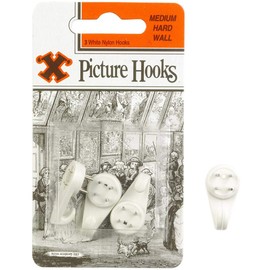 Hard Wall Picture Hooks Medium (Pk3), Fastener Material Nylon (Polyamide), Product Range X - Picture Hooks, Fasteners & Hardware