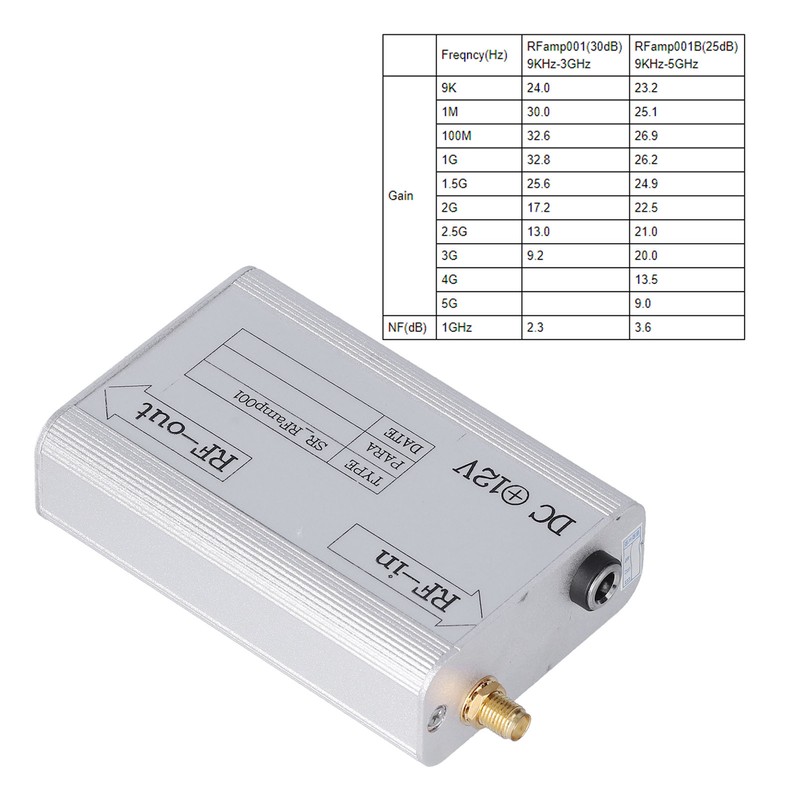 RF Amplifier Low Noise Loss 9KHz‑5GHz EMI EMC Frequency Booster