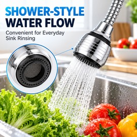Flexible Faucet Extender for Kitchen Sink – Adjustable Spray Attachment for Easier Rinsing and Sink Cleaning