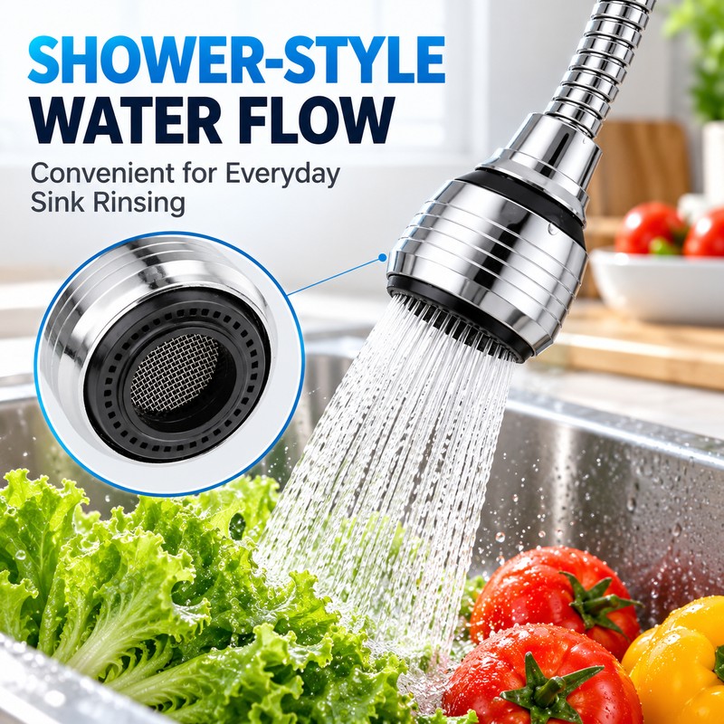Flexible Faucet Extender for Kitchen Sink – Adjustable Spray Attachment