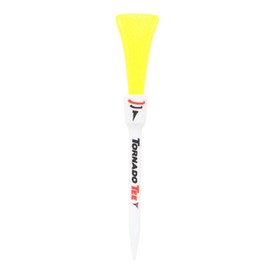 TORNADO TEE Genuine Tornado Tee Golf Tee, Pack of 5, NEON_YELLOW (3.25 inches)