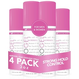 TRI Design Aerogel Hairspray - Strong Hold Hair Finishing Spray for Volumizing & Control, Flexible Styling for All Hair Types, Non-Sticky and Scented - For Women and Men - Travel Size Pack of 4 (3 Oz)