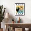 French Cafe Croissant Cat Print, Retro Drink Poster, Dining Room