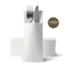 Airlaid 50 White Cutlery Napkins, Cutlery Pockets with Napkin 32cm