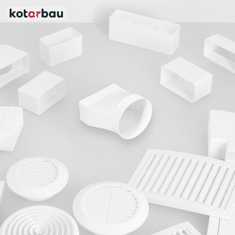 KOTARBAU Rectangular Pipe Connector 55 x 110 mm for Round