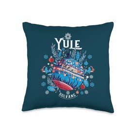 Yule Solvang California Danish Village Santa Ynez Valley Throw Pillow