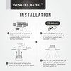 SINCELIGHT Mini Recessed Spotlight,Small Downlight for 35-40mm Ceiling Hole,Cabinet,Showcase, MR11