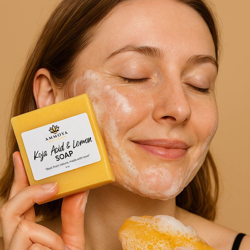 Ammoya Naturals Revitalizing Lemon Soap – Kojic & Turmeric Goat