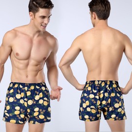 CINVIK Men's Boxer Shorts Soft Cute Boxers Organic Cotton Boxers Funny Designs Boxers for Men Large Boxers Loose Fit