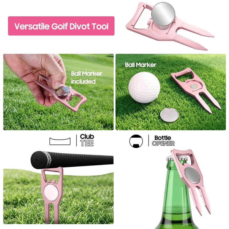 Wynaura 17 Pcs Golf Accessories Kit, Includes Cleaner Brush, Towel,