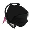 Pink Black Bow Polka Dot Car Seat Canopy Cover, Universal