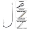 Dr.Fish Fishing O'shaughnessy Straight Shank Saltwater J Hook White Nickel