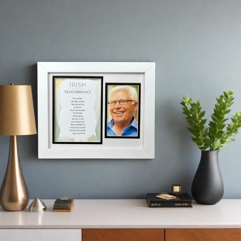 Irish Memorial Gift - Irish Remembrance Message with Picture Frame