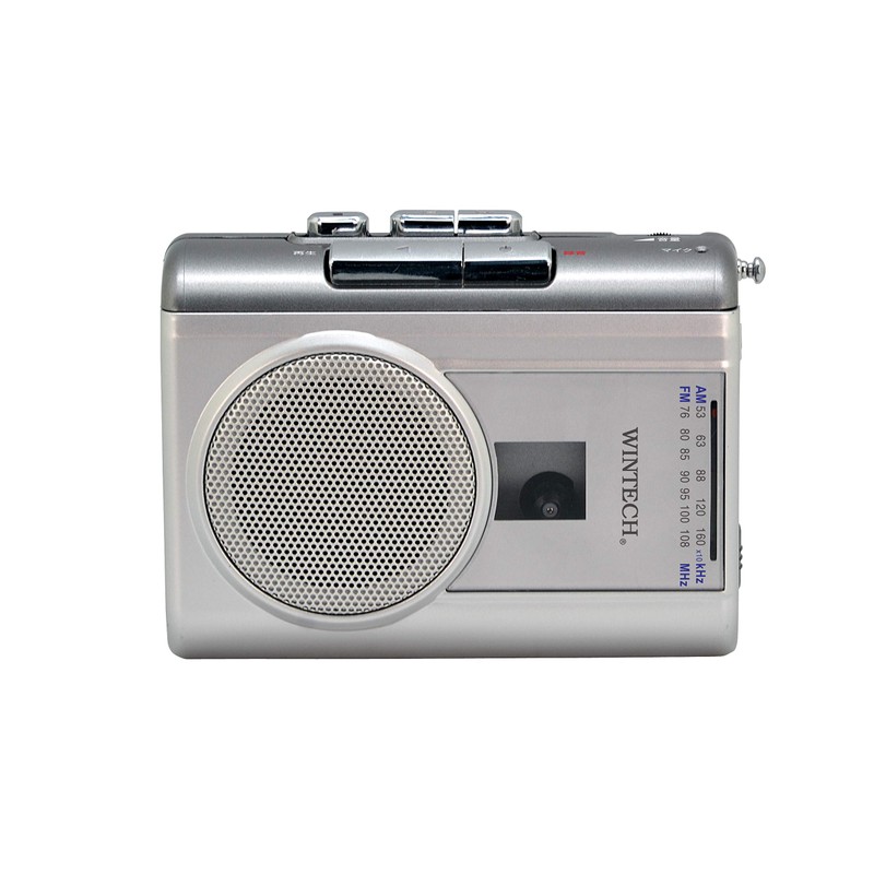 Wintech AM/FM Radio with Tape Recorder (FM Wide Band) Silver