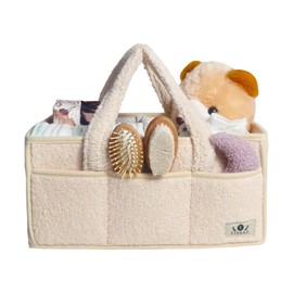 Extra Large Diaper Caddy Organizer - Portable Diaper Caddy with 3 Large Compartments and 6 Pockets - Baby Organizer - Car Diaper Caddy - Baby Caddy Organizer