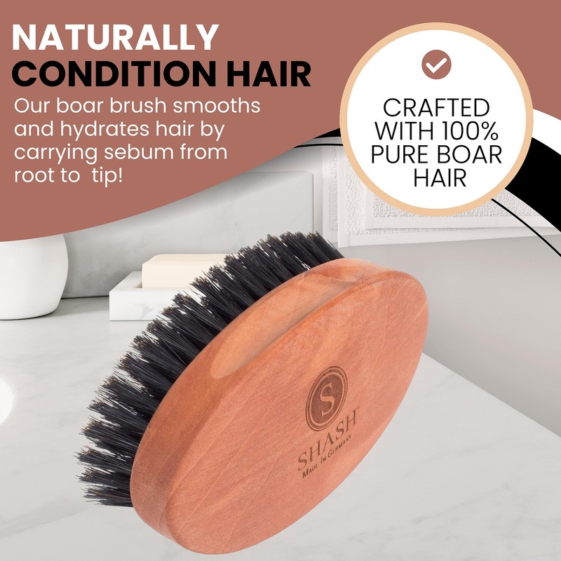 Handmade in Germany since 1869, Men's Hair Brush - 100%