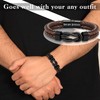 Gifts for Men Leather Bracelet Brown Braided Forever I Love