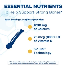 Citracal Slow Release- Calcium 1200 mg with Vitamin D3, Magnesium, Calcium Supplement, Bone Health Support, Take Once Daily Caplet, 185 Count