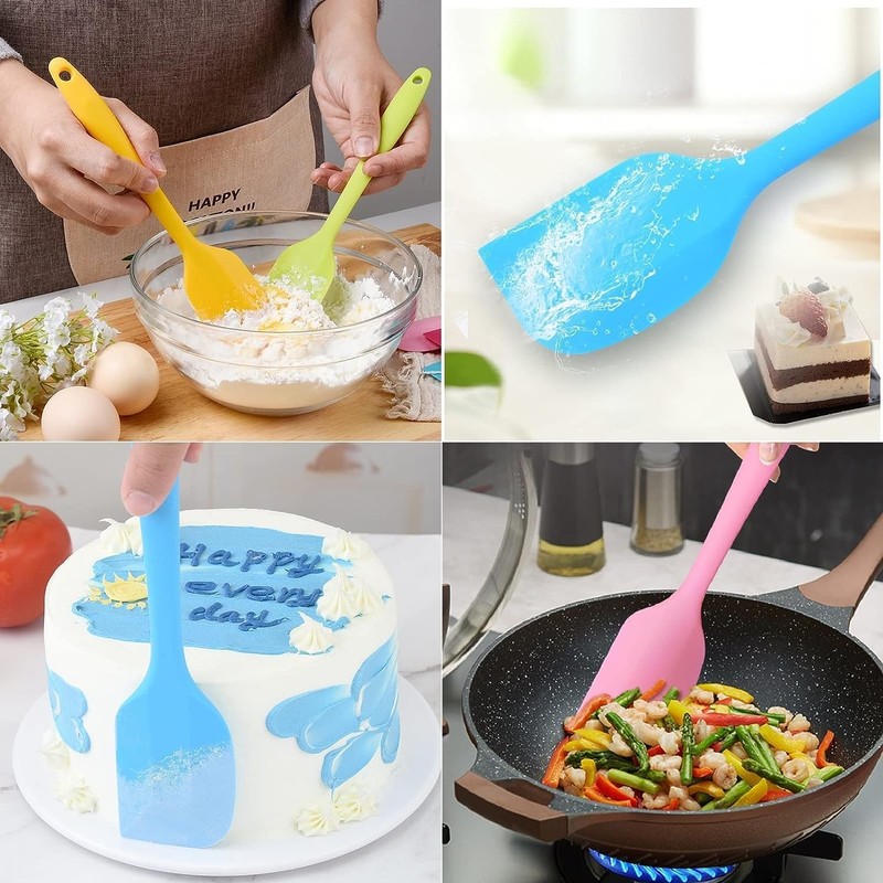 Silicone Spatula for Cooking Heat Resistant, 8.27 Inch Small Kitchen