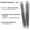 Azarxis Tent Pole, Aluminum Pole, Lightweight, Replacement Pole, Tent Frame,