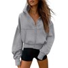 PRETTYGARDEN Women's Zip Up Y2K Hoodies 2025 Fall Fashion Long