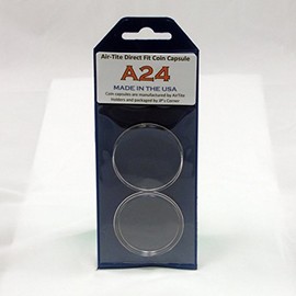 Air-Tite Direct Fit Coin Capsule A24 for U.S. Quarters in JP's Retail Packaging