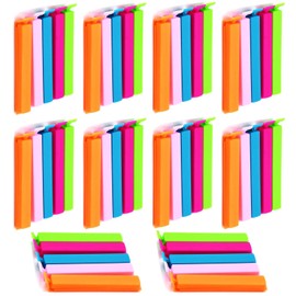 Taicols 50 Pcs Bag Sealing Clips, Sealing Clips for Food, Sealing Clip Set for Snack Bags Food Preservation Clips Small Plastic Bags Food Sealing Clips, 4.3 inch Plastic Sealer Clips(5 Color)