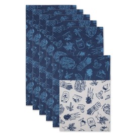 DII Fridge Liner Collection Non-Adhesive, Cut to Fit, Nautical Blue Market, 12x24, 6 Piece