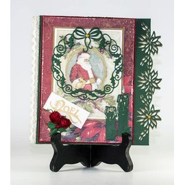 Joy!Crafts Christmas Stanz- und Prägeschablone 2040,"Kranz (mit Schleife und Ilexblätter), Schablonengröße rund ca. 8,8 cm