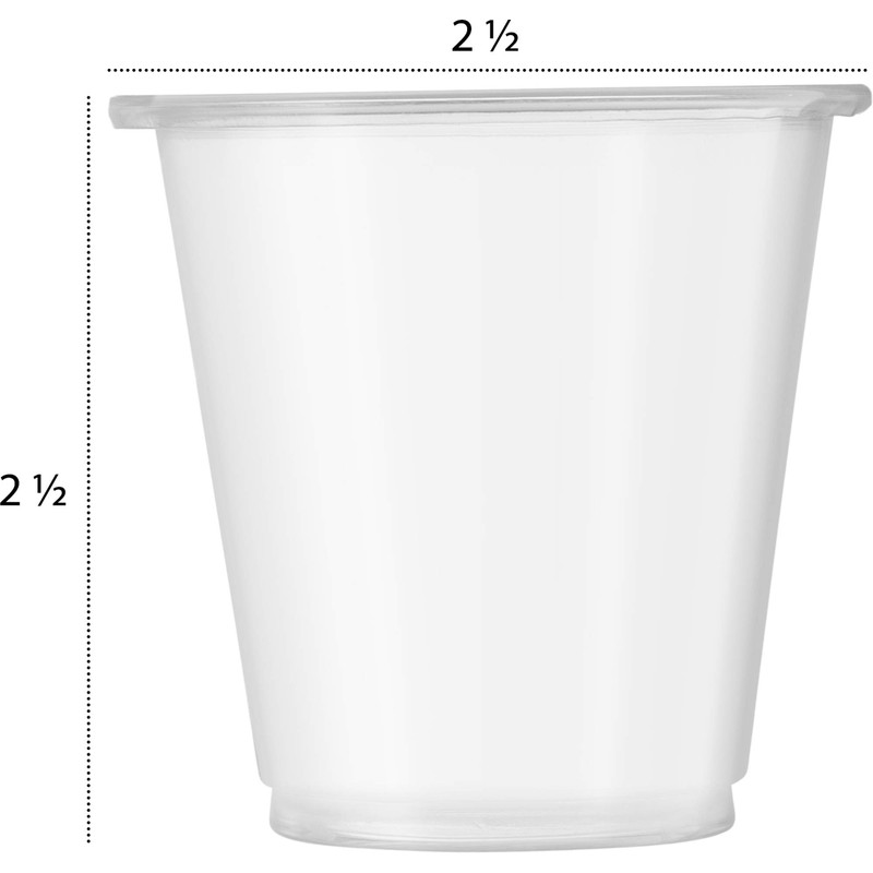 Disposable Plastic 3 Oz shot Cups Good for Condiments, Jello