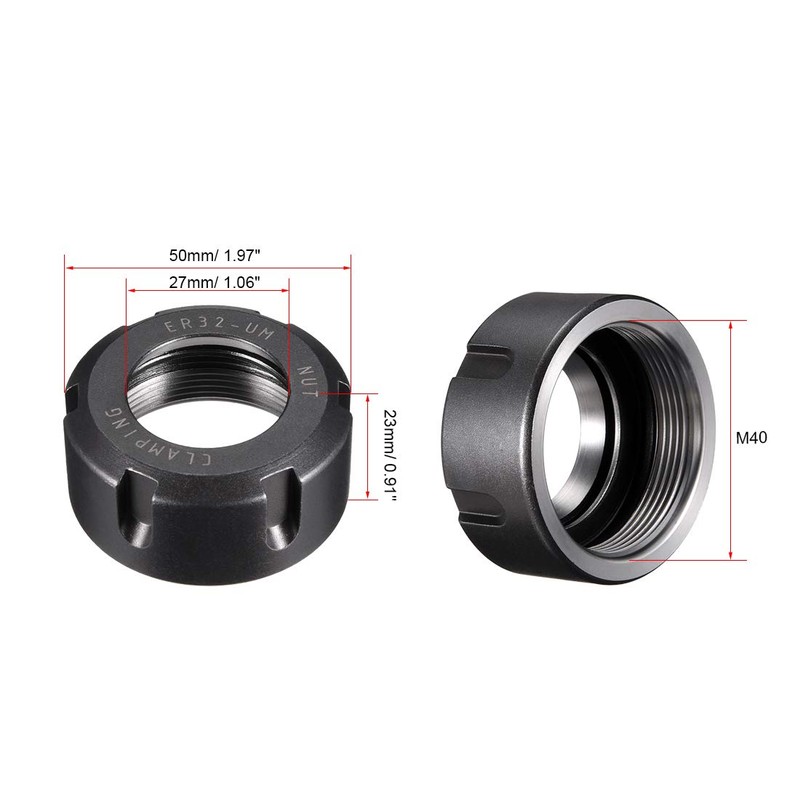 sourcing map Clamping ER32-UM(M40) Collet Clamping Nuts for CNC Milling