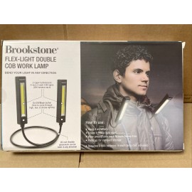 Brookstone NEW Brookstone Flex-Light Double Cob Work Lamp Hands-Free Lightweight Bright LED