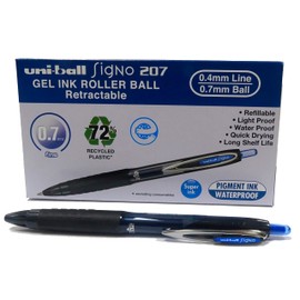 Uni-Ball Signo UMN-207E Gel Ink Rollerball Pen Blue 0.7mm Box of 12