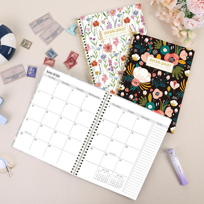 SKYDUE Monthly Planner 2026-2027, 24 Months Calendar Planner 2026-2027, 7.5"