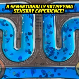 Sky Castle GooToobz Gamers, Squishy Sensory Game Controllers Filled with Colorful Water, Non-Toxic, No-Mess, Squeezable Fidget, Stress and Anxiety Relief, Built for Gamers! (Blue Hydro)