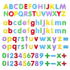 HUATEEN Kids Magnetic Letters & Numbers Set,108 Pcs Alphabet Fridge Magnets with Storage Box | Educational Toy for Spelling, Counting & Early Learning | Safe ABC Magnets for Toddlers Age 3+