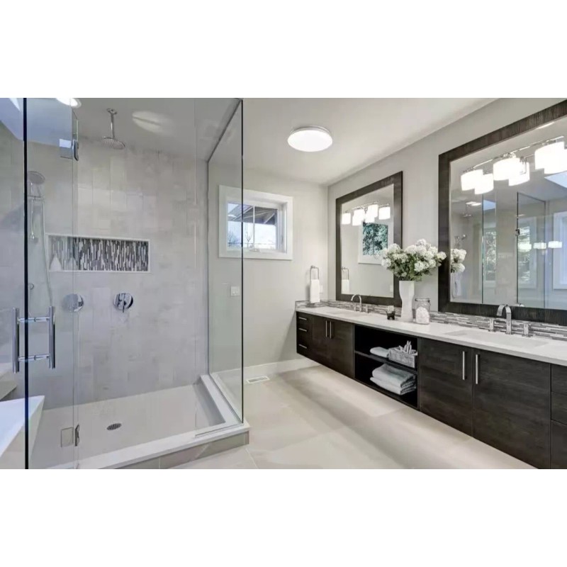 Homewerks Ceiling and Wall Mounted Bathroom Ventilation Fan w/Dimmable LED