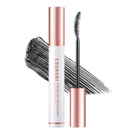 COSNORI Dynamic Setting Washable Mascara Long&Curl 01 Black – Long-Lasting Lengthening Mascara, Long lash, Lighrweight, Matte Finish, Nutrient nourishment, Silk Amino Acids, Hyaluronic Acid, Panthenol, 0.23fl oz (7ml)