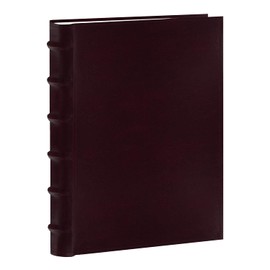 Pioneer Photo Albums Sewn Bonded Leather Bookbound 300 Pkt 4x6 Bi-Directional Photo Album, Burgundy