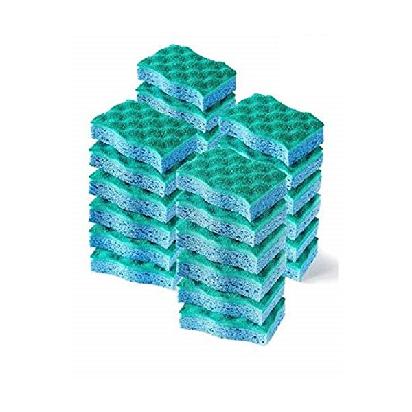 O-Cedar Multi-Use Scrunge Scrub Sponge (Pack - 24), Green, Blue