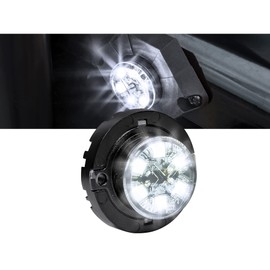 SnakeEye III White Clear LED Hideaway Strobe Light [SAE Class 1] 12V 1 Inch Round Waterproof Wig Wag Emergency Flashing Hide Away Fire Police Light Bulb Kit for Firefighter EMS POV Truck Van Vehicle