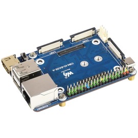 Mini Base Board (A) for Raspberry Pi Compute Module 4 Lite/eMMC Series Module, with Standard CM4 Socket and 40PIN GPIO Header Onboard Multiple Connectors CSI/DSI/FAN/HDMI/USB/RJ45, etc. for Easy Use