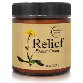 Brookethorne Naturals Relief Arnica Cream C Enriched with Lemongrass, Eucalyptus & Rosemary Essential Oils C All Natural Massage Lotion for Sore Muscles & Stiffness. Perfect for Massage Therapy by Brookethorne Naturals