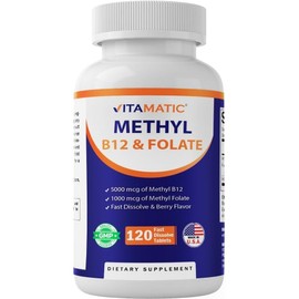 Vitamatic Activated Folic Acid Vitamin B12 120 tablets, 1 piece / 비타매틱 활성엽산 비타민B12 120정, 1개