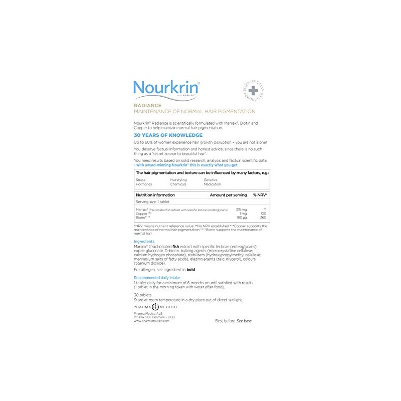 Nourkrin Radiance, caja con 30 tabletas