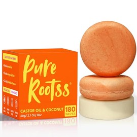 Juego de 3 barras de champú y acondicionador de aceite de ricino - Juego de 3 barras de jabón de champú sólido natural para mujeres con cabello liso y